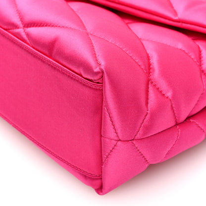 Saint Laurent Satin Quilted Sade Puffer Envelope Clutch Bubblegum 9 of 9