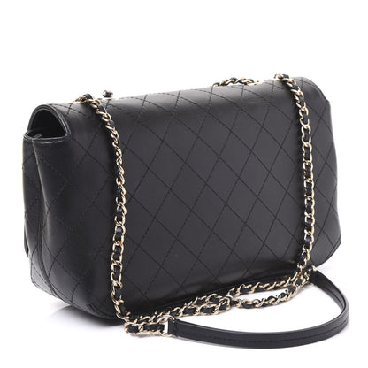 Chanel Calfskin Stitched Medium Covered CC Flap Bag Black 2 of 10
