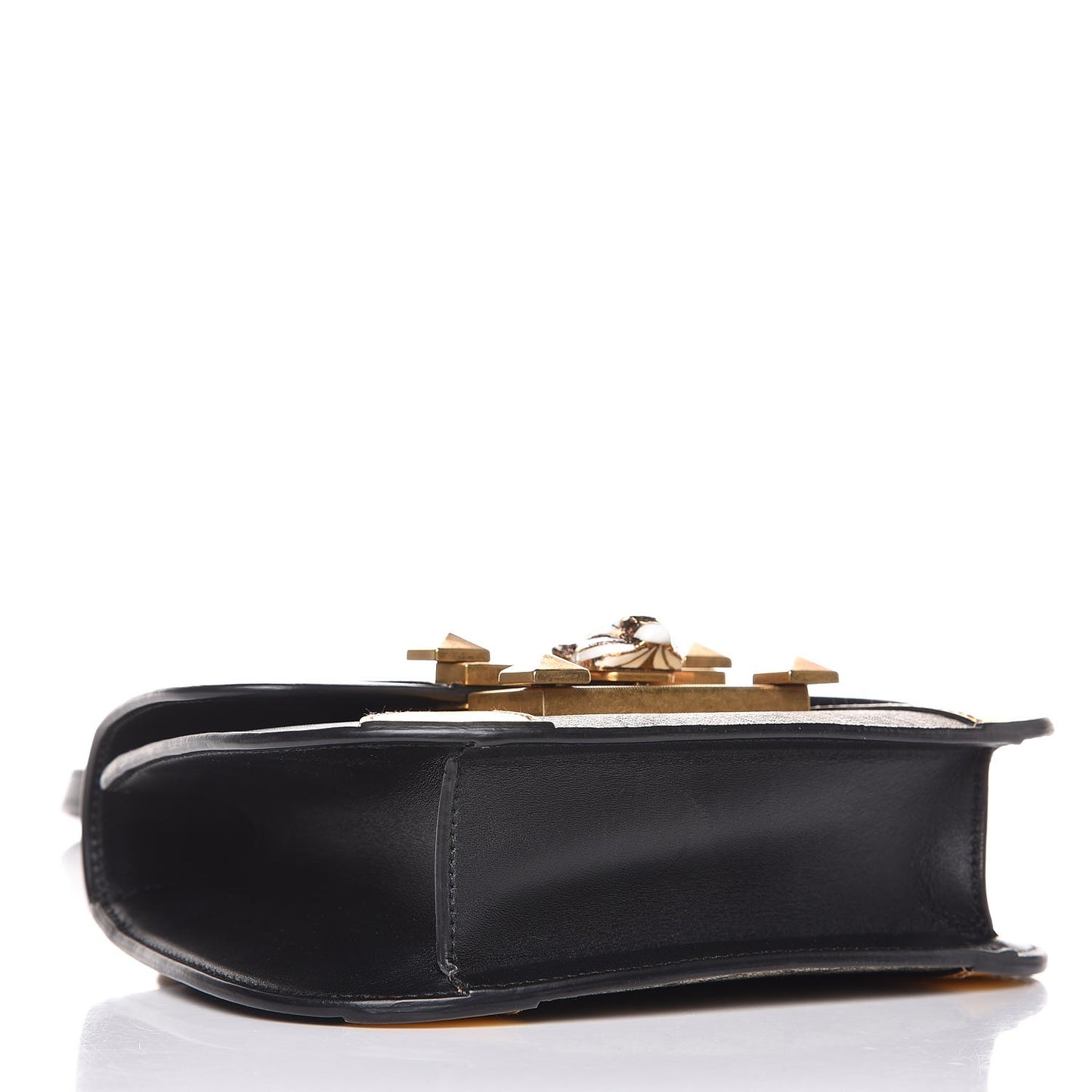 GG Supreme Monogram Small Osiride Shoulder Bag Black Gold