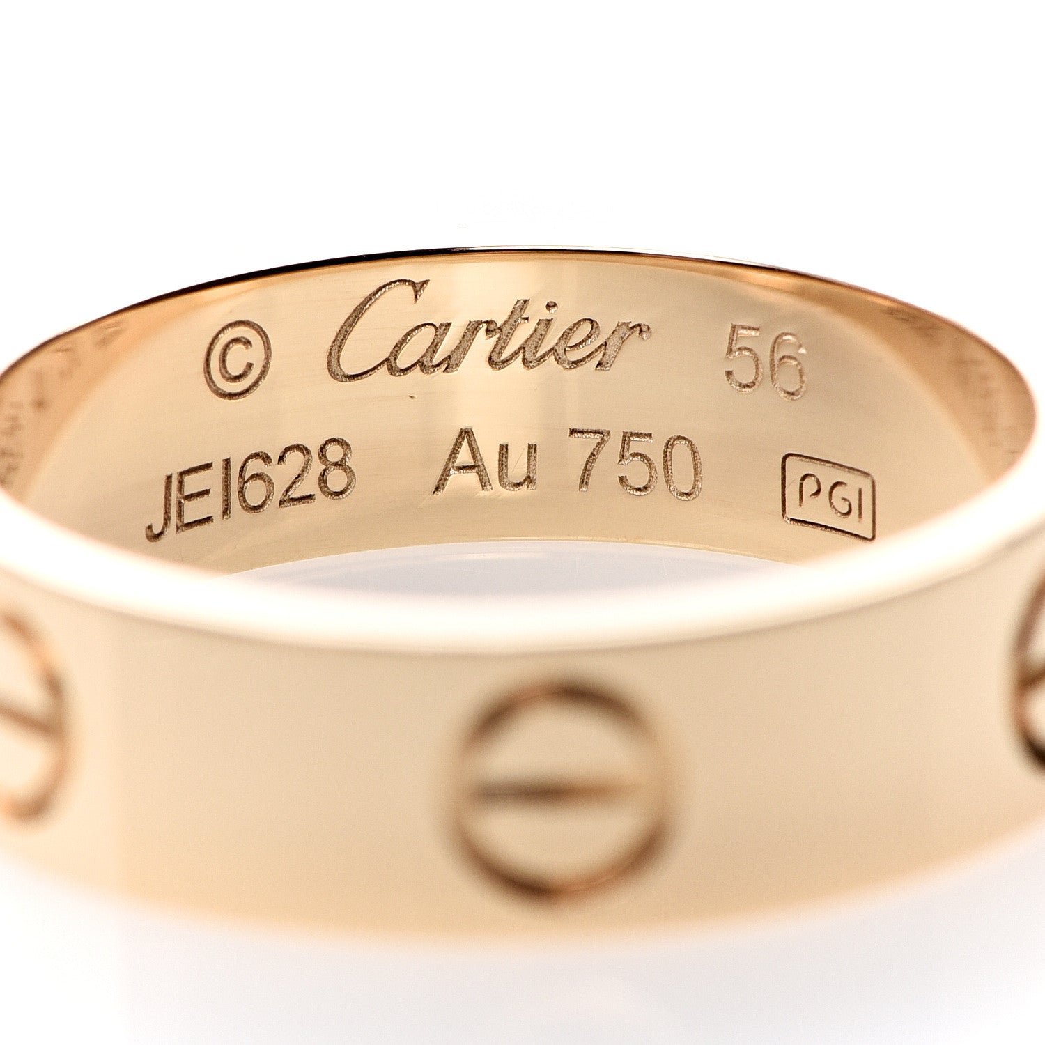 Cartier 18K Yellow Gold 5.5mm LOVE Ring 56 7.5 3 of 3