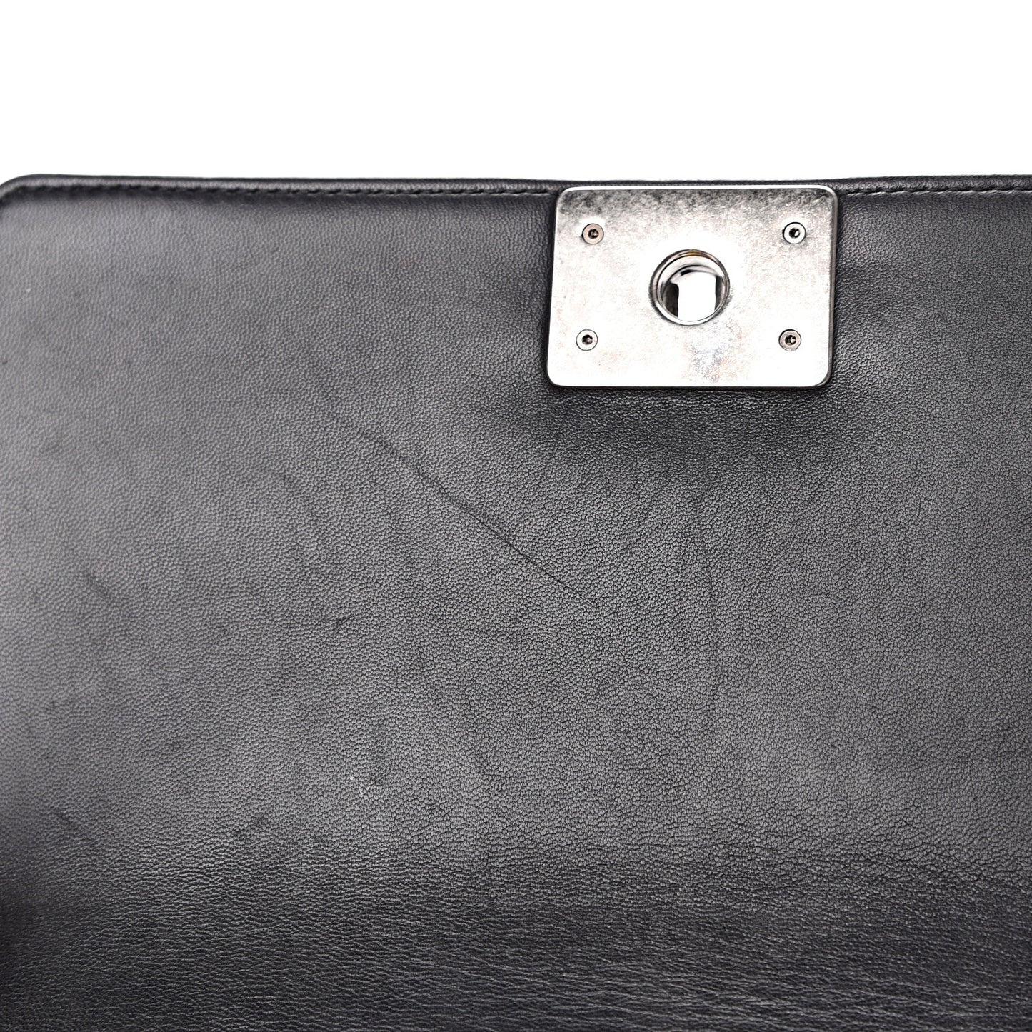 Lambskin Quilted Medium Boy Flap Black