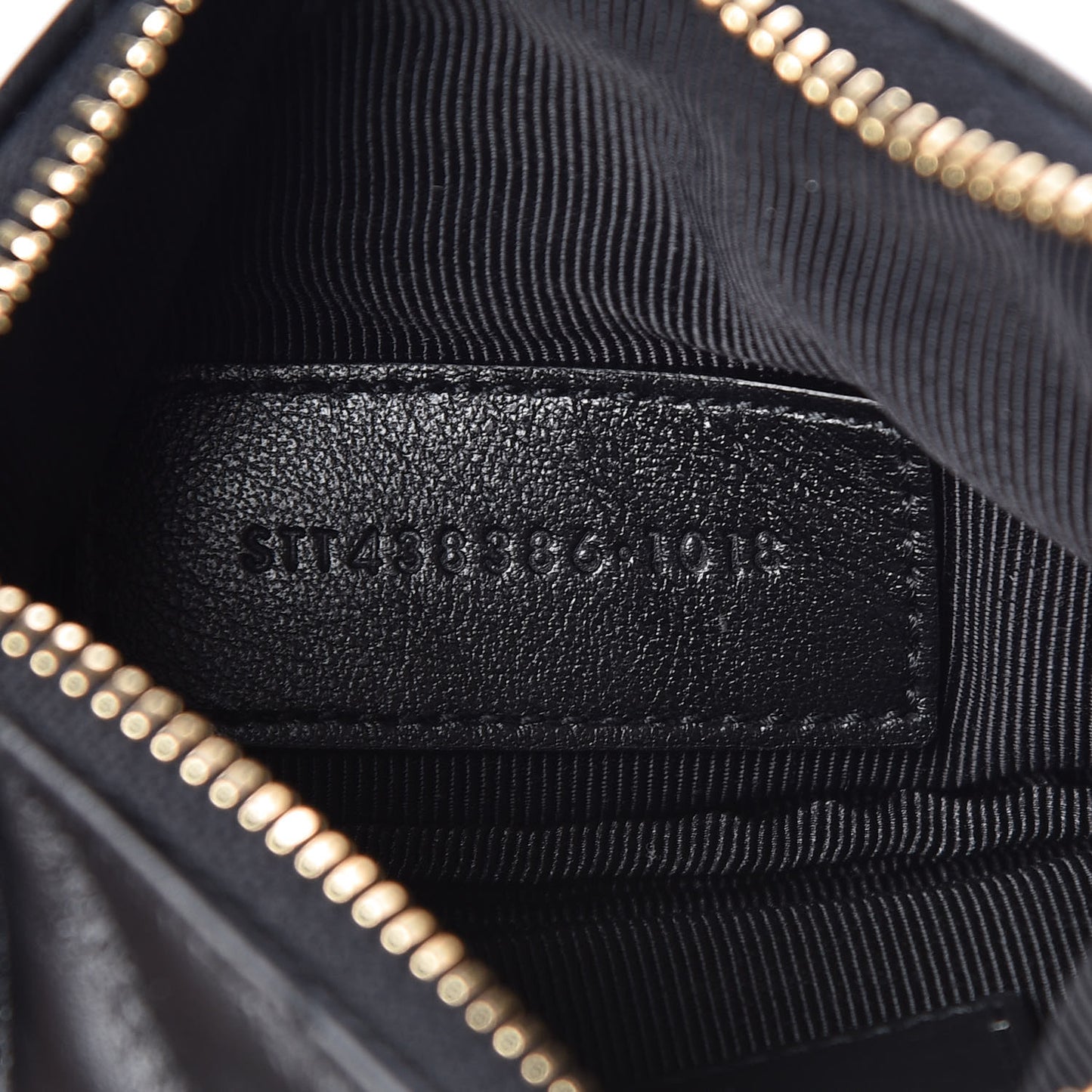 Calfskin Matelasse Monogram Key Pouch Black