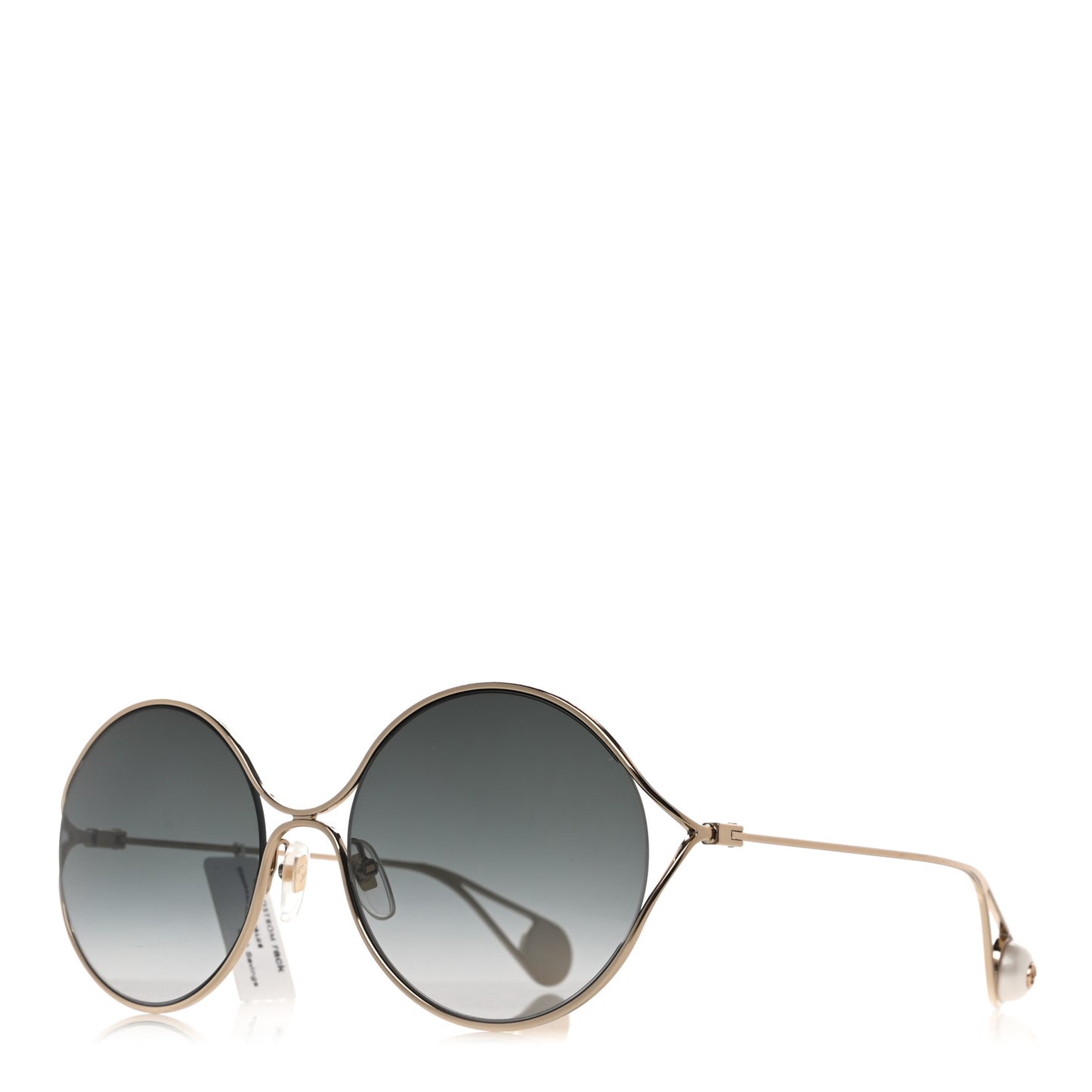 Round Pearl Tip Sunglasses GG0253S Gold