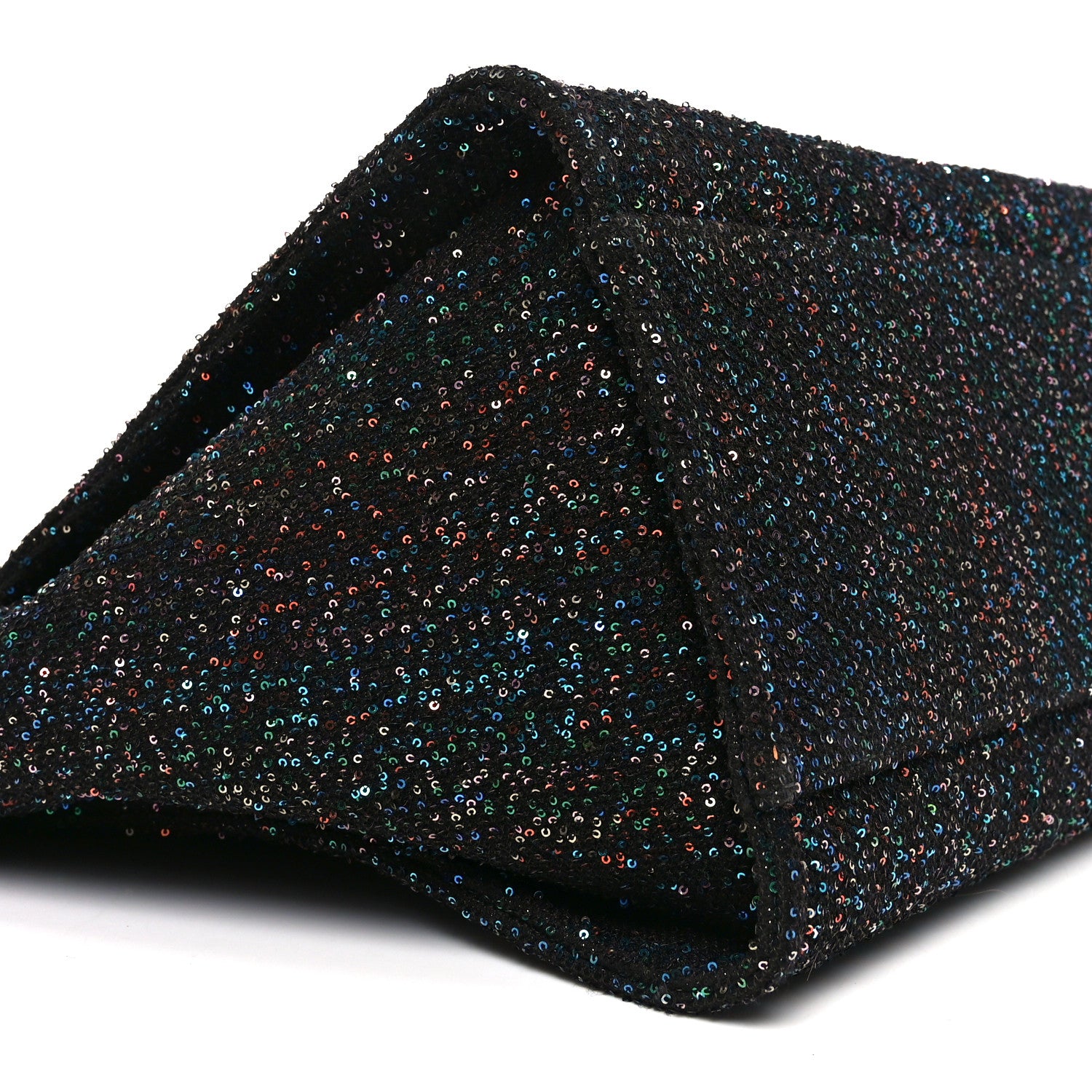 Chanel Calfskin Sequin Medium Deauville Tote Black 9 of 10