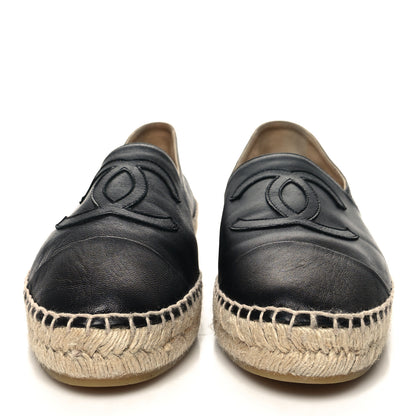 Chanel Lambskin CC Espadrilles 41 Black 2 of 9