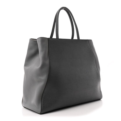 Fendi Vitello Large 2Jours Tote Grigio Grigio Chiaro 3 of 11