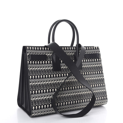Saint Laurent Calfskin Skeleton Print Large Sac De Jour Black 4 of 8
