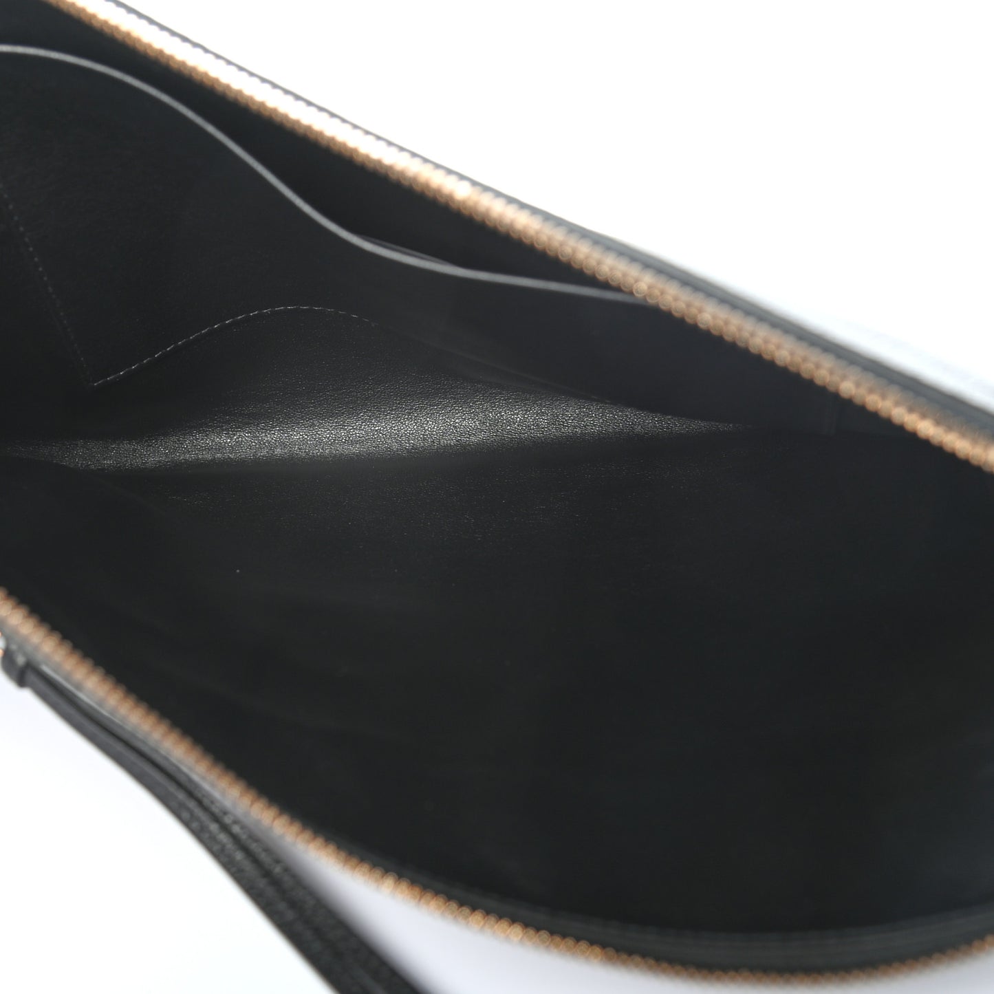 Grained Calfskin Neo Classic Gold Hardware Pouch Black