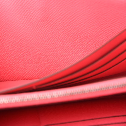Hermes Epsom Kelly Longue Wallet Abricot Rose Azalee 7 of 8