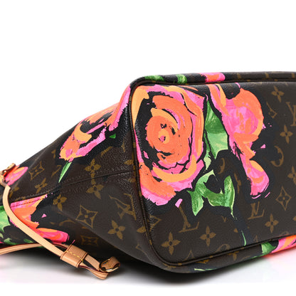 Louis Vuitton Monogram Roses Neverfull MM 8 of 9