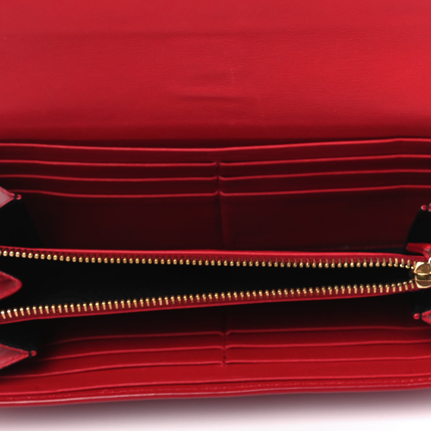 Saint Laurent Calfskin Classic Y Ligne Wallet Red 4 of 10