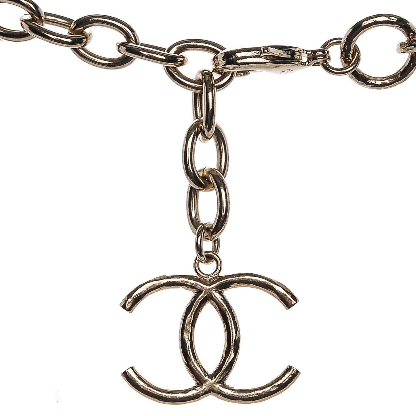 Hoop Cuba Logo Necklace Gold