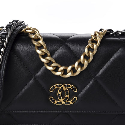 Chanel Goatskin Quilted 19 Wallet On Chain WOC Black 11 of 11