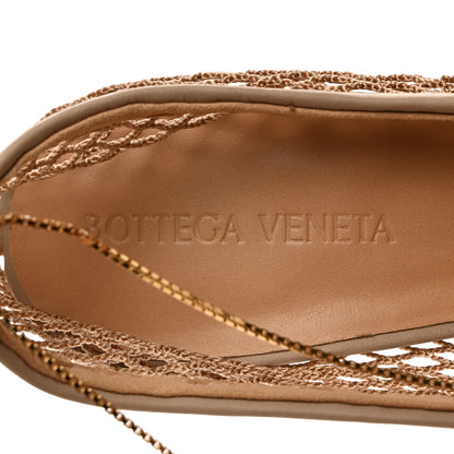 Bottega Veneta BOTTEGA VENETA Mesh Calfskin Chain Stretch Pumps 37 Beige 6 of 7