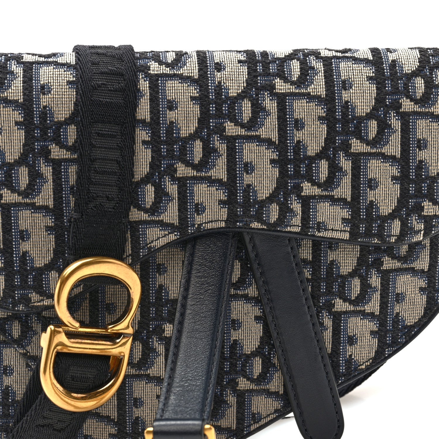 Christian Dior Oblique Saddle Belt Pouch Blue 6 of 8