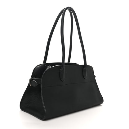 The Row Matte Grained Calfskin Margaux Shoulder 12 Black 3 of 9
