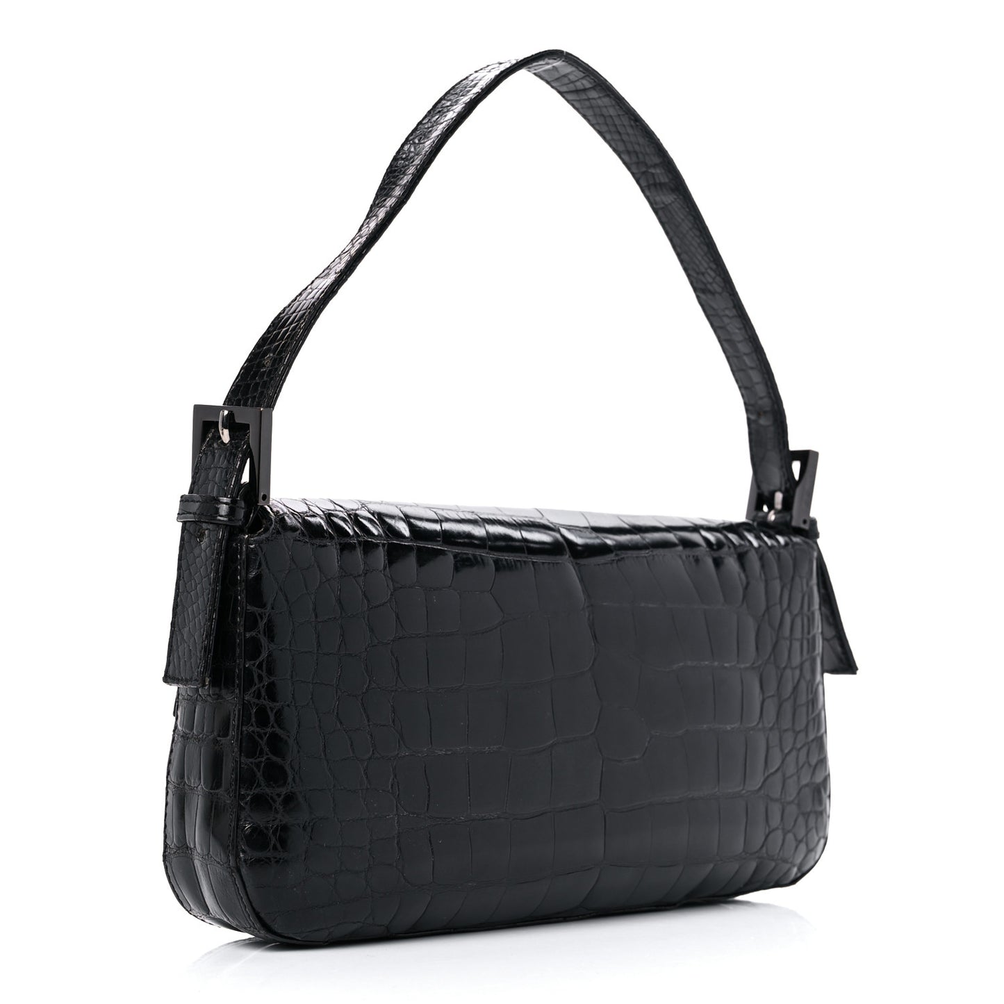 Crocodile Crystal Baguette Black