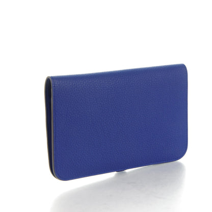 Hermes Togo Dogon Duo Wallet Bleu Electrique 3 of 10