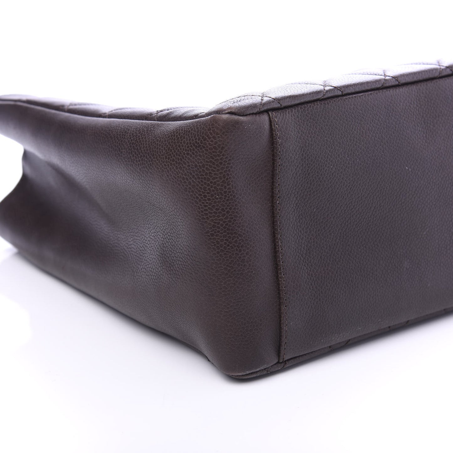 Caviar Quilted Grand Shopping Tote GST Dark Brown