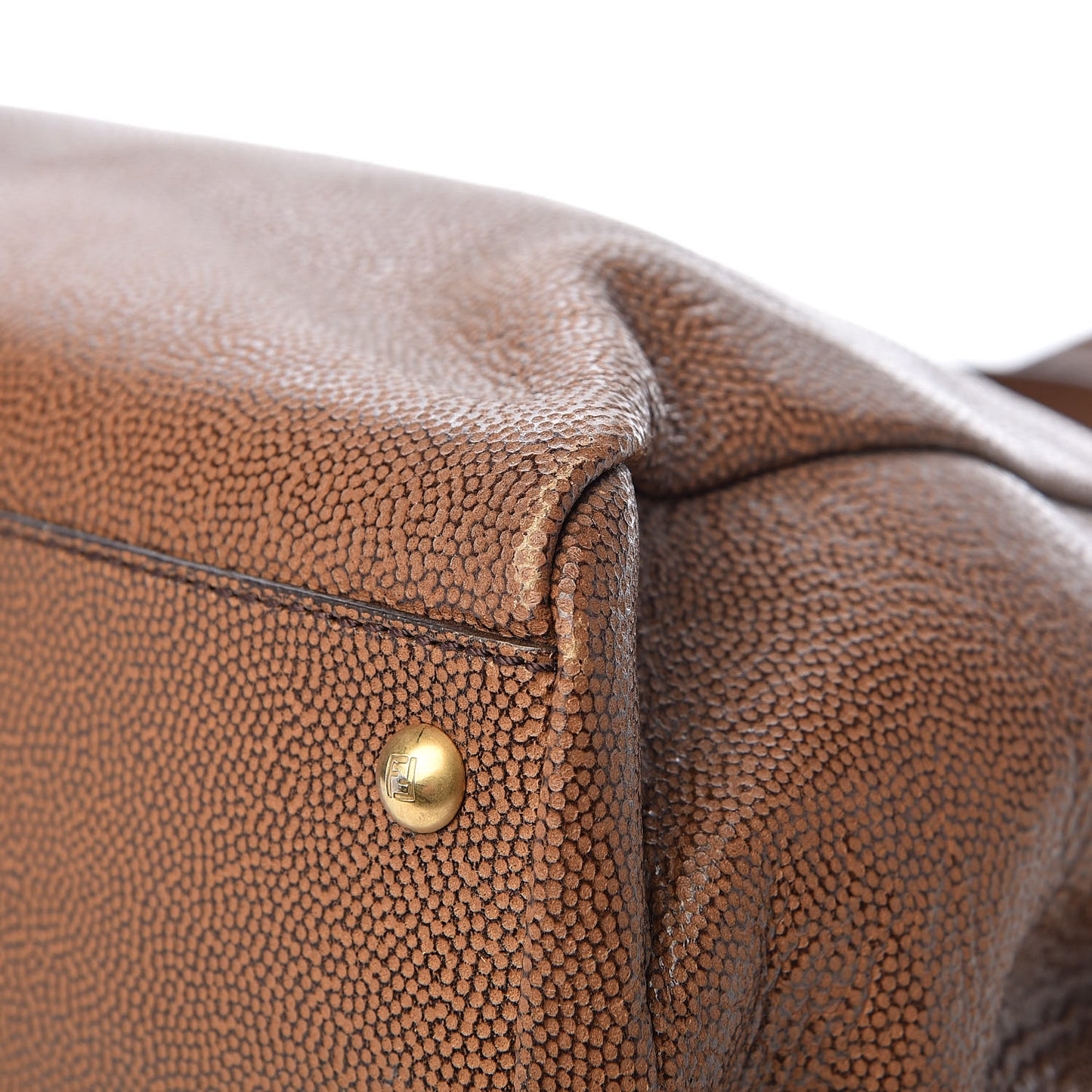 Patent Large Peekaboo Iconic Satchel Brown