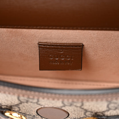 Gucci GG Supreme Monogram Mini Horsebit 1955 Shoulder Bag Beige Brown Sugar 6 of 13