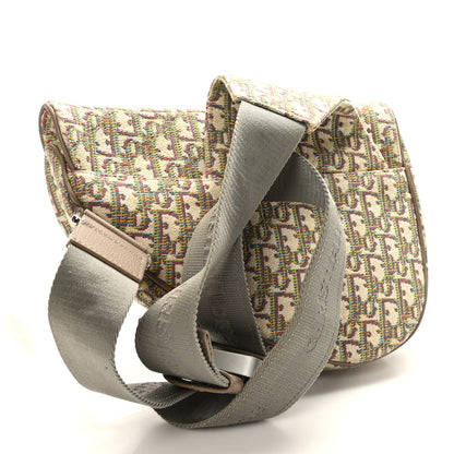Christian Dior Jacquard Oblique Mens Saddle Bag Beige Multicolor 3 of 8