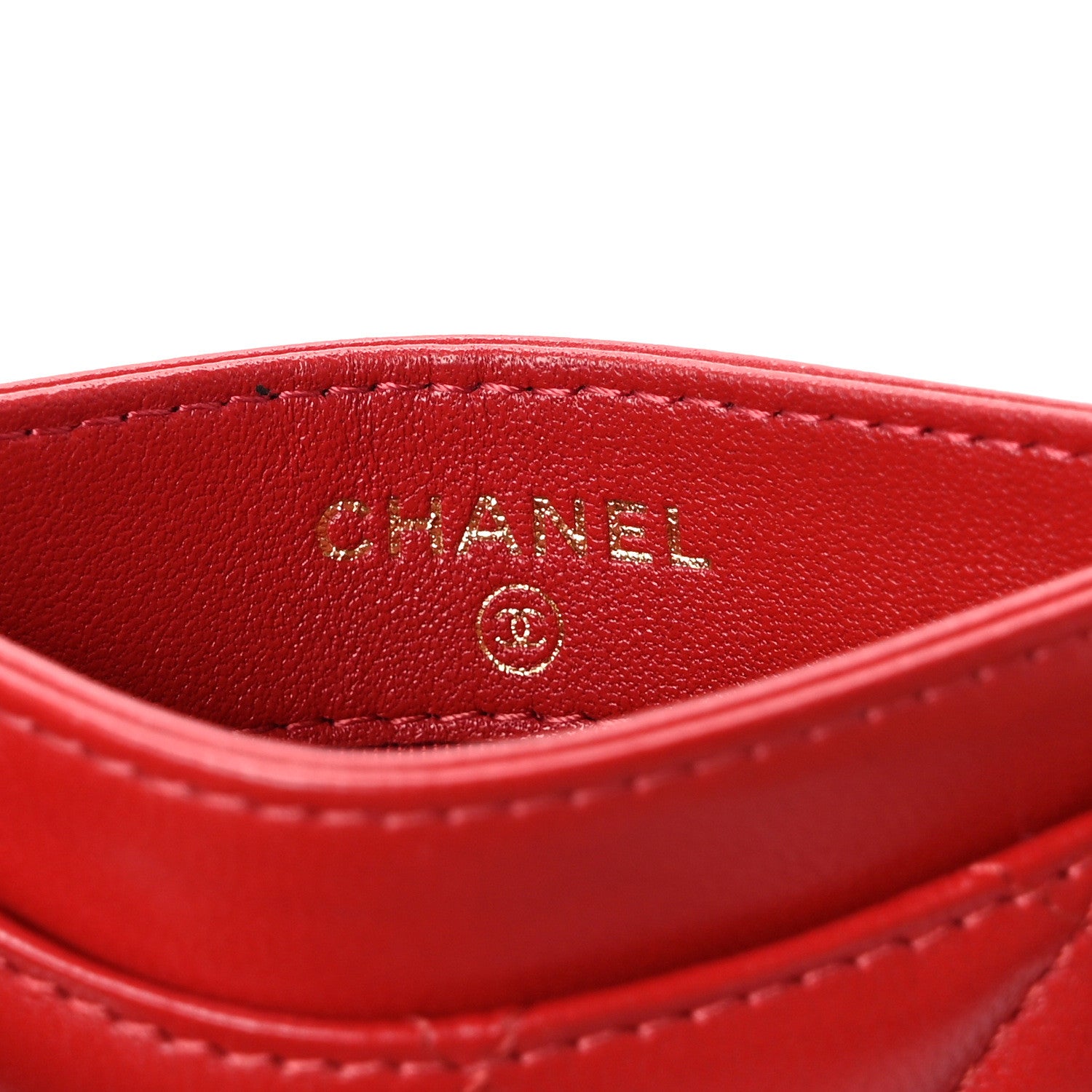 Chanel Lambskin Quilted Card Holder Red 6 of 8