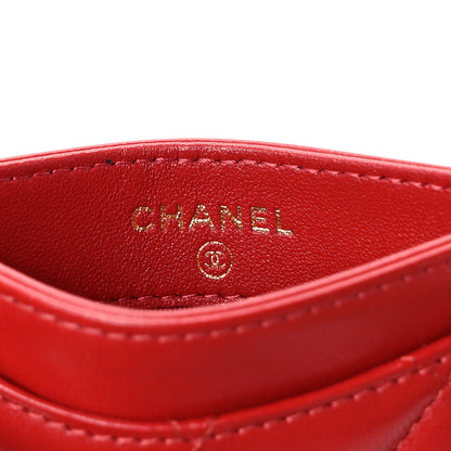 Chanel Lambskin Quilted Card Holder Red 6 of 8