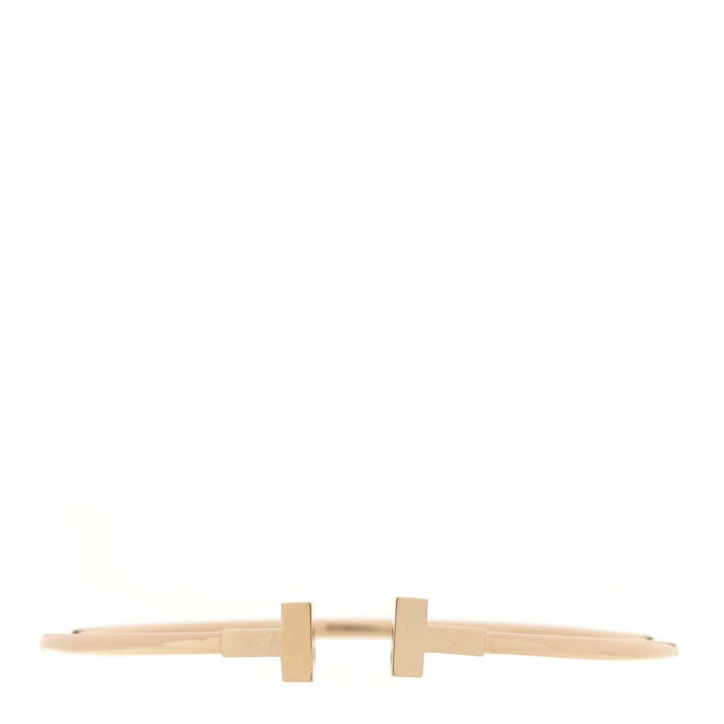18K Rose Gold Narrow T Wire Bracelet