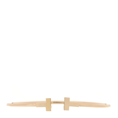 Tiffany 18K Rose Gold Narrow T Wire Bracelet 1 of 3