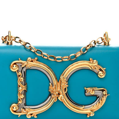 Dolce & Gabbana Nappa DG Girls Phone Shoulder Bag Celeste Mare 7 of 11
