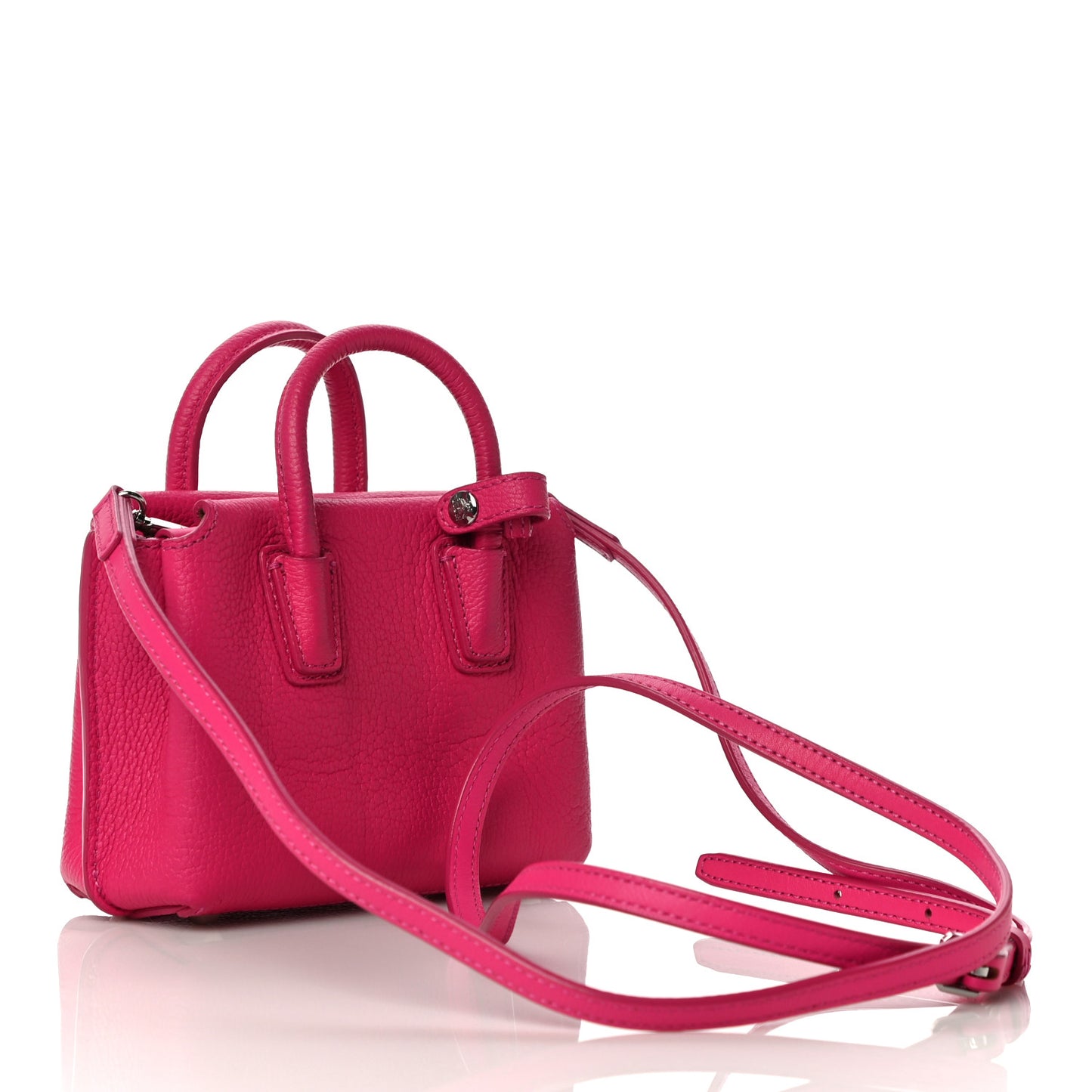 Grained Calfskin X-Mini Milla Tote Beetroot Pink