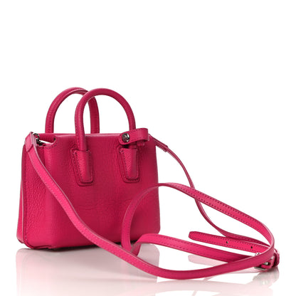 MCM Grained Calfskin X-Mini Milla Tote Beetroot Pink 3 of 8