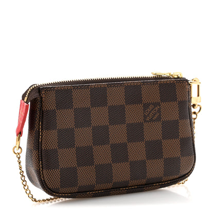 Louis Vuitton Damier Ebene 2019 Christmas Animation Mini Pochette Accessories Red 3 of 8