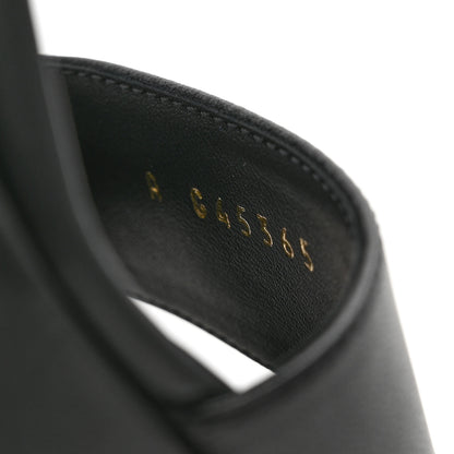 Chanel Lambskin Logo Platform Sandals 38 Black 9 of 11