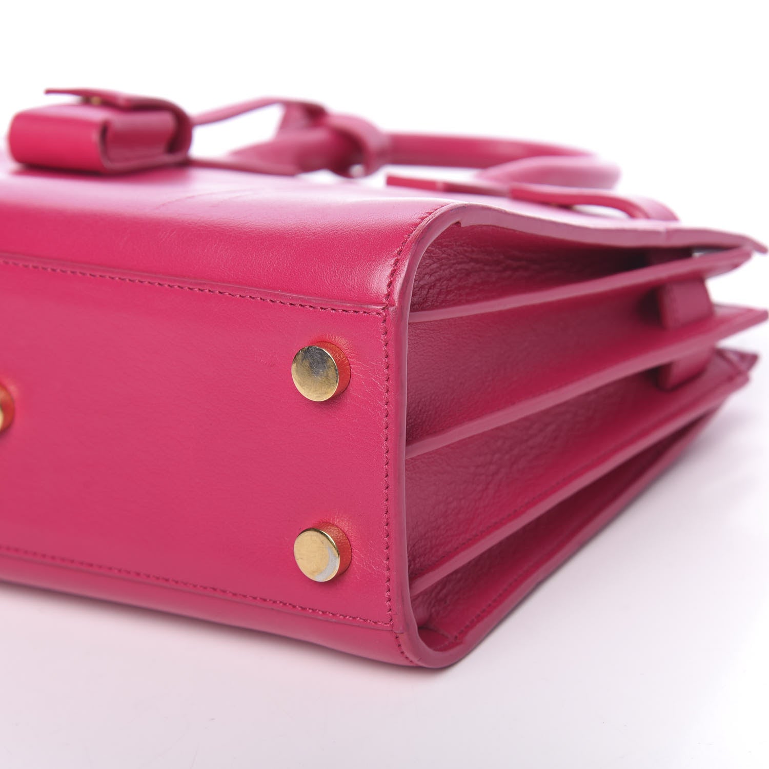 Saint Laurent Calfskin Nano Sac De Jour Bubblegum 11 of 13