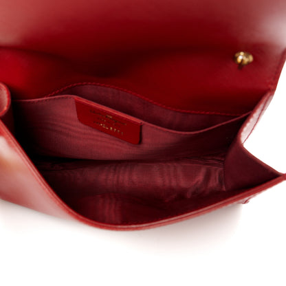 Salvatore Ferragamo Hammered Calfskin Mini Miss Vara Bow Chain Bag Sangria 5 of 9