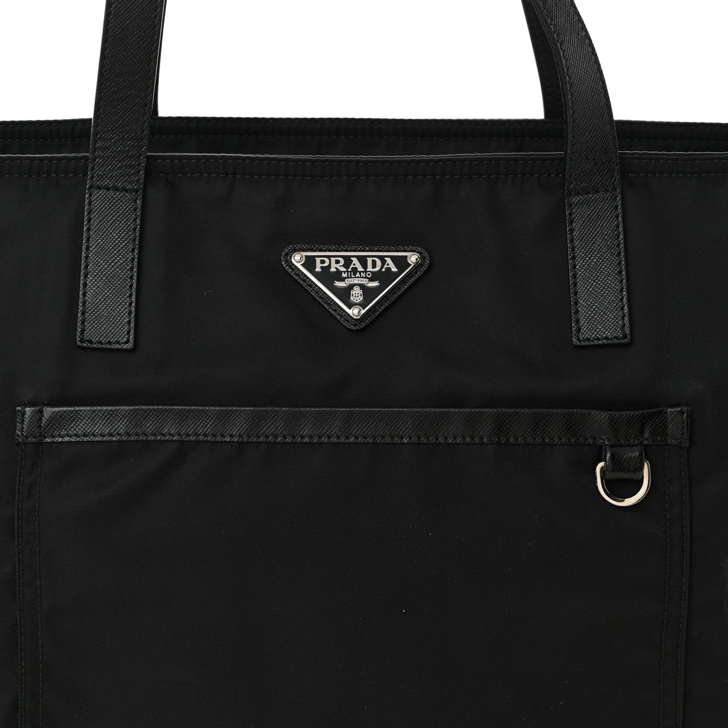 Tessuto Nylon Saffiano Vela Tote Black