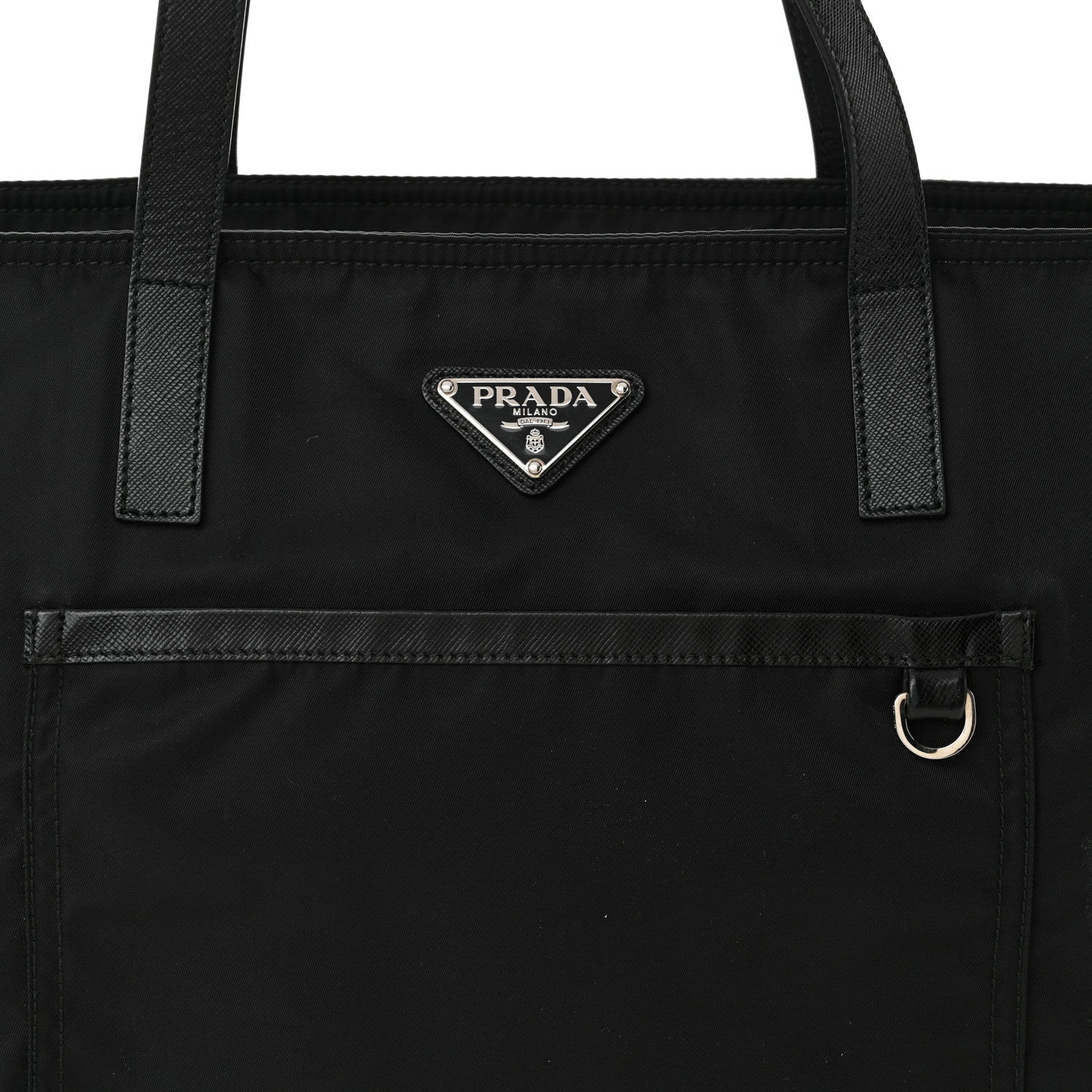 Prada Tessuto Nylon Saffiano Vela Tote Black 8 of 10