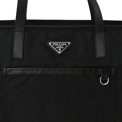 Prada Tessuto Nylon Saffiano Vela Tote Black 8 of 10