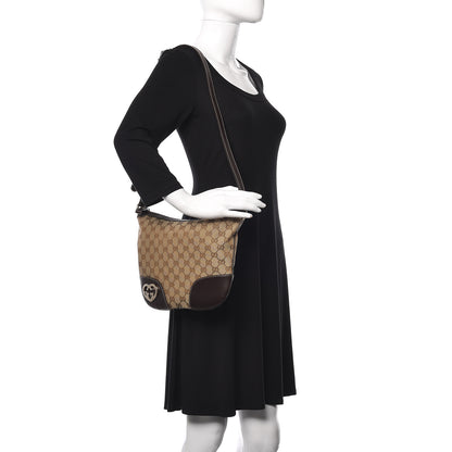 Gucci Monogram Small Lovely Heart Messenger Dark Brown 2 of 13