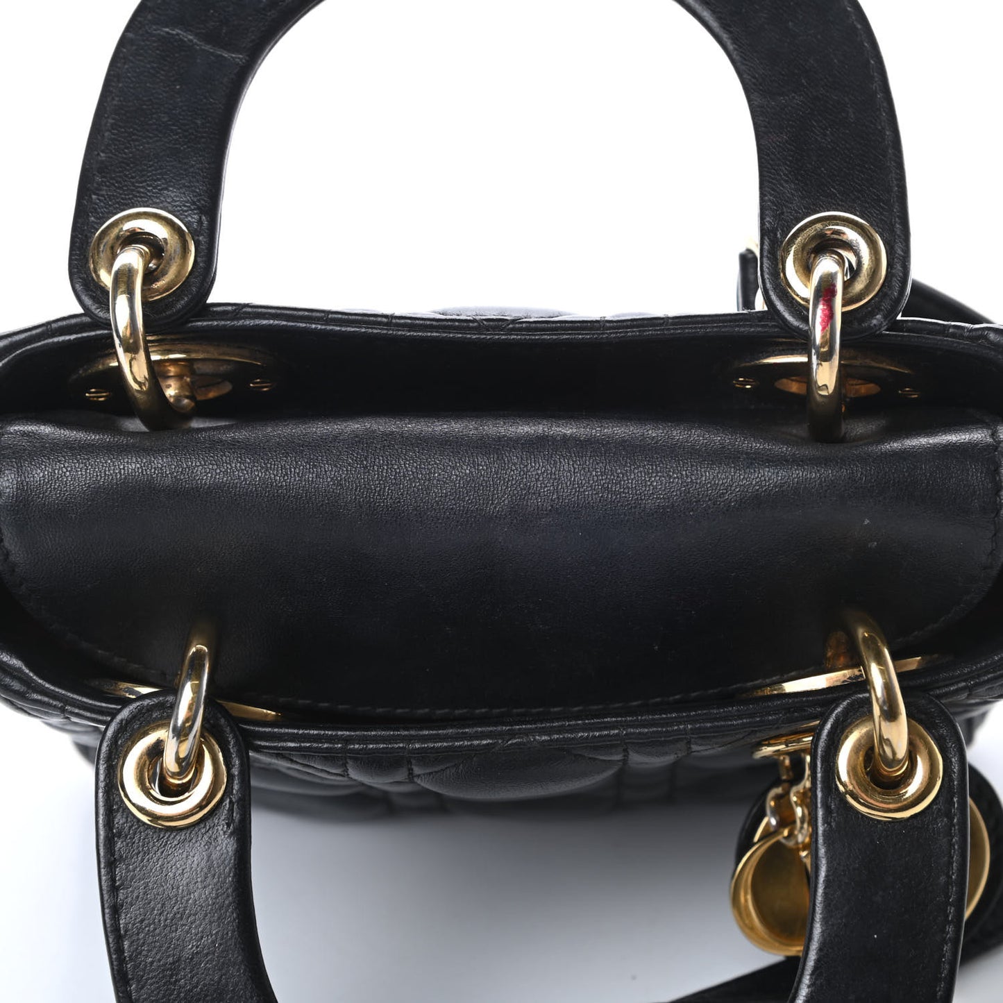 Lambskin Cannage Mini Lady Dior Black