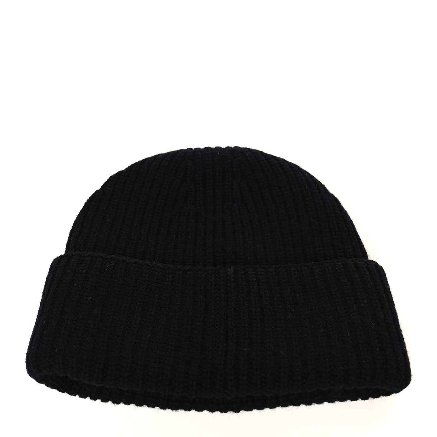 Wool Cashmere CC Beanie Hat Light Black White