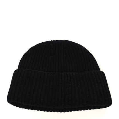 Chanel Wool Cashmere CC Beanie Hat Light Black White 2 of 4