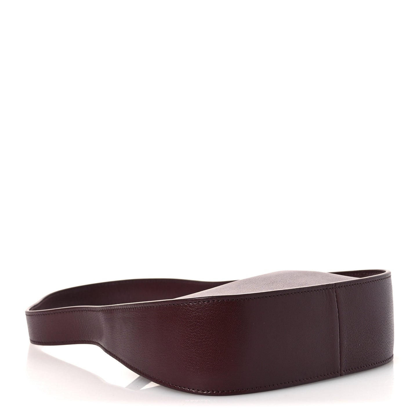 Grained Calfskin Half Moon Shoulder Bag Raisin