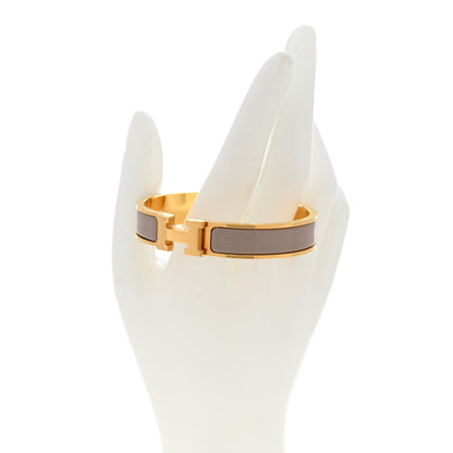 Hermes Enamel Narrow Clic Clac H Bracelet PM Marron Glace 2 of 5