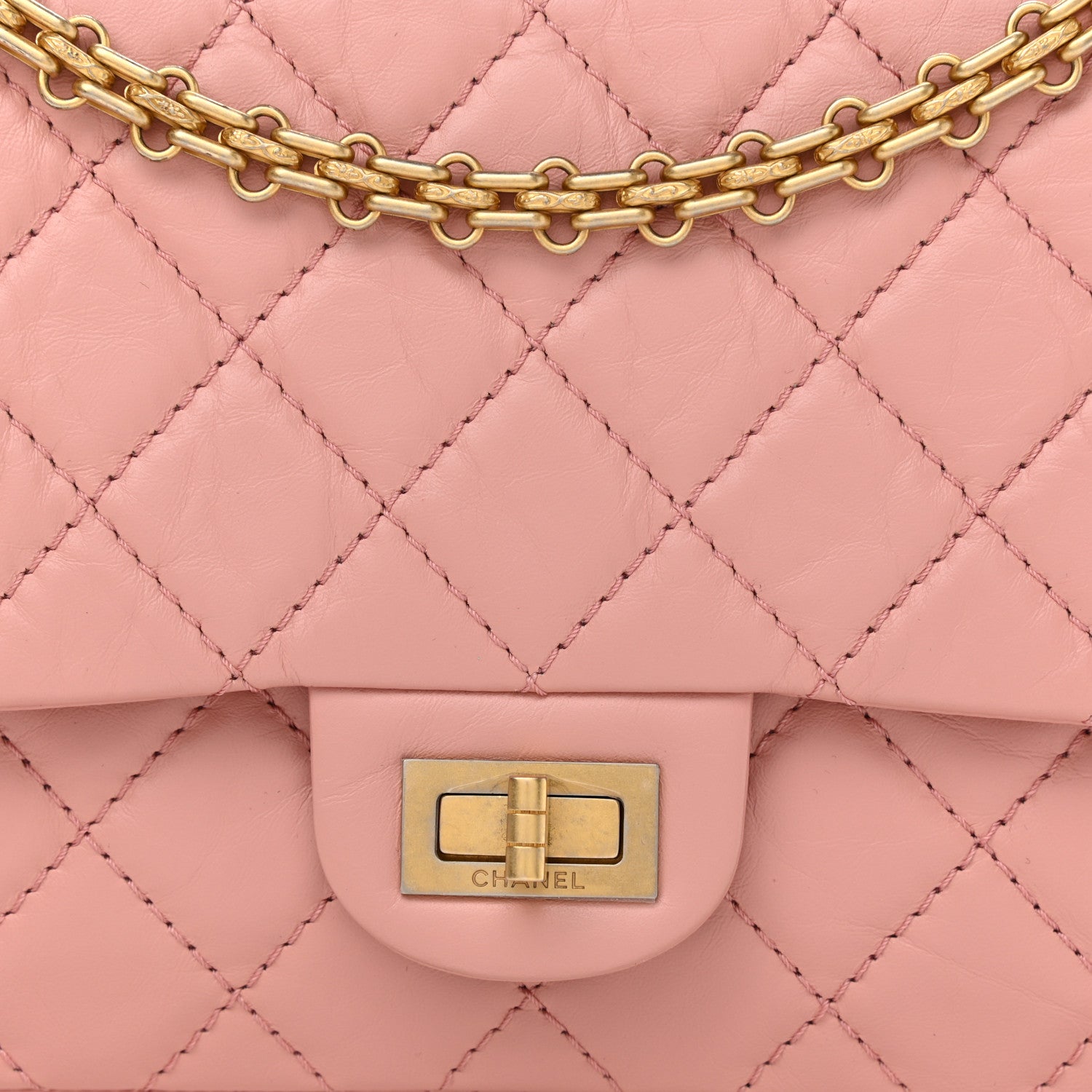 Chanel Aged Calfskin Quilted 2.55 Reissue 226 Flap Pink 8 of 11