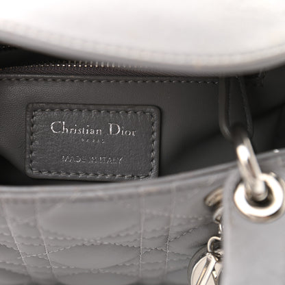 Christian Dior Lambskin Cannage Mini Lady Dior Crystal Strap Grey 6 of 11