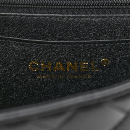 Chanel Lambskin Quilted Mini Lion Charm Top Handle Rectangular Flap Black 6 of 12