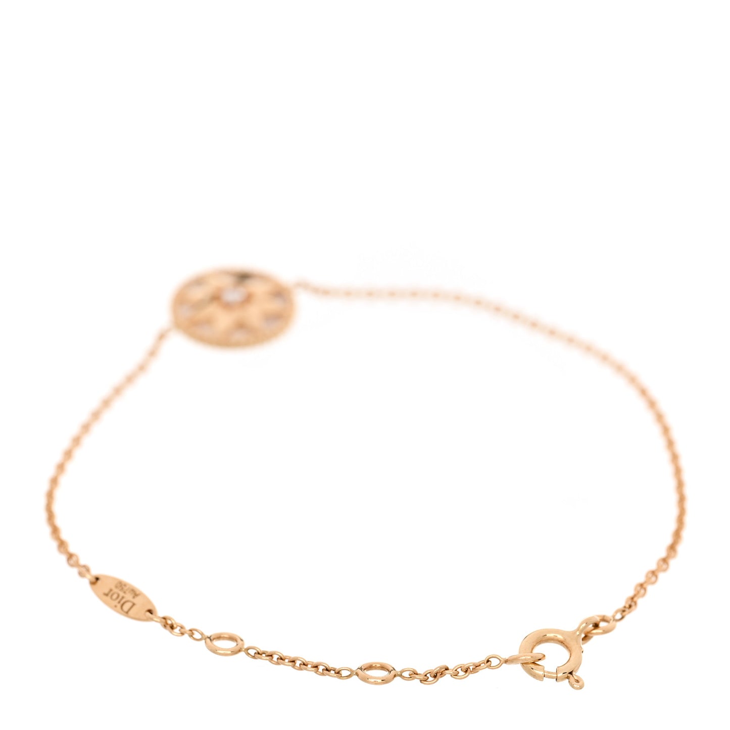 18K Yellow Gold Diamond Mother of Pearl Rose Des Vents Bracelet
